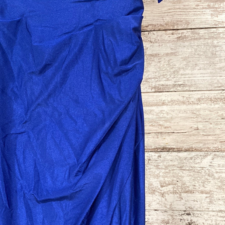 ROYAL BLUE LONG EVENING GOWN