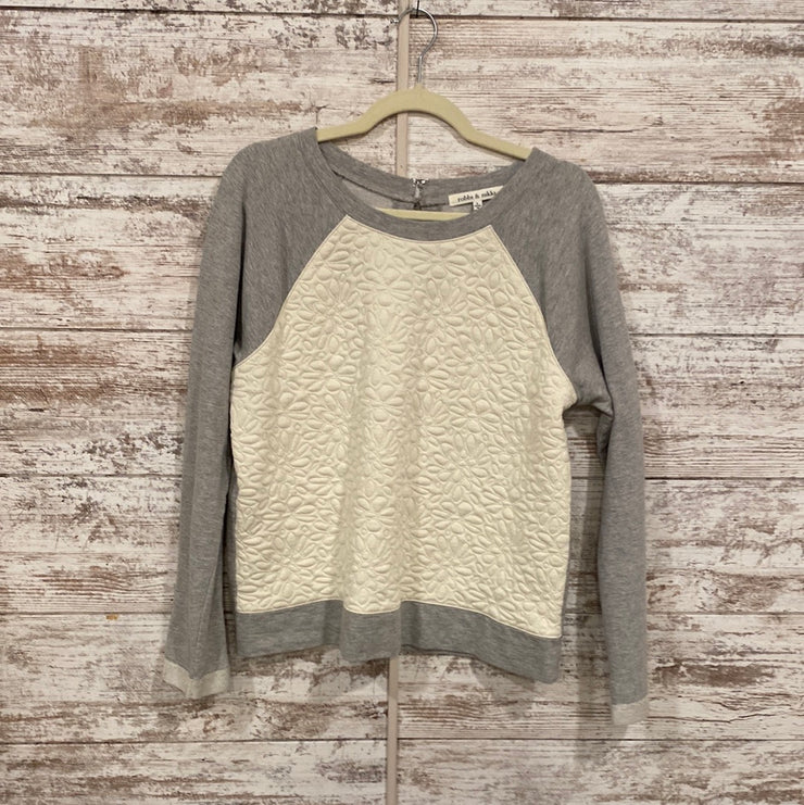 GRAY/IVORY SWEATSHIRT $225