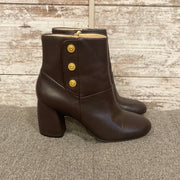 BROWN LEATHER BOOTIES $139