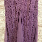 PURPLE LACE LONG GOWN-RET $500