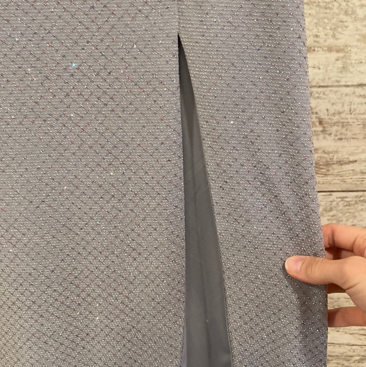 GRAY SPARKLY LONG EVENING GOWN