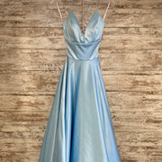 BLUE A LINE GOWN