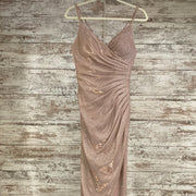PINK/GOLD LONG EVENING GOWN