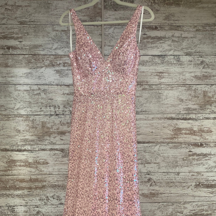 PINK SEQUIN LONG GOWN (NEW)