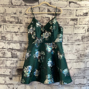 GREEN FLORAL SHORT DRESS