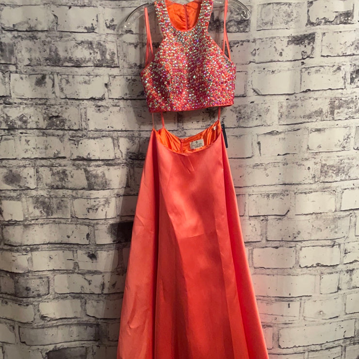 CORAL SPARKLE 2 PC. GOWN (NEW)