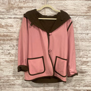 PINK/BROWN 100% WOOL COAT $459