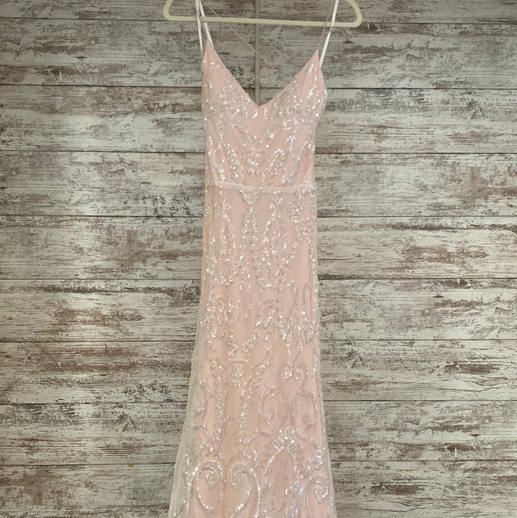 PINK SEQUIN LONG GOWN (NEW)