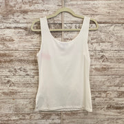 WHITE SLEEVELESS TOP