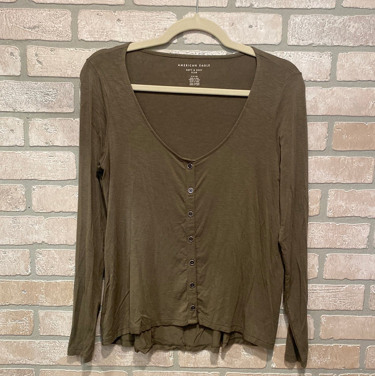 GREEN LONG SLEEVE TOP