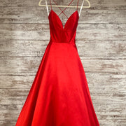 RED A LINE GOWN