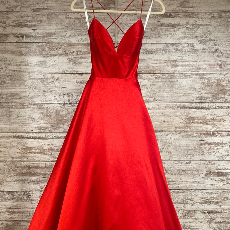 RED A LINE GOWN
