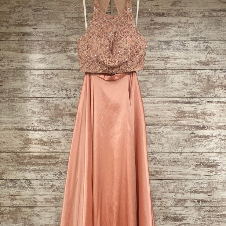 PINK 2 PC. A LINE GOWN SET
