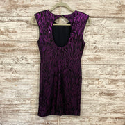 PURPLE/BLACK SEQUIN SHORT DRES