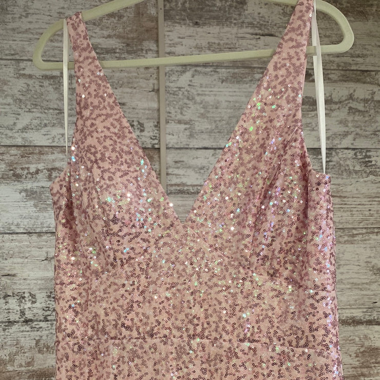 PINK SEQUIN LONG GOWN (NEW)