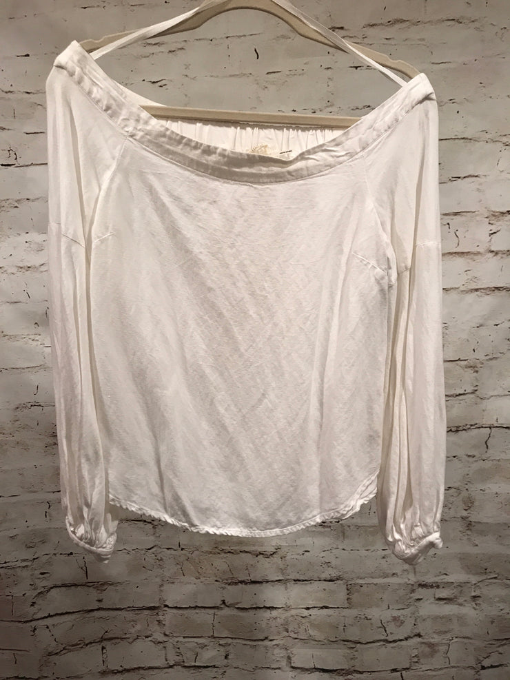WHITE LONG SLEEVE TOP BY ANTHROPOLOGIE