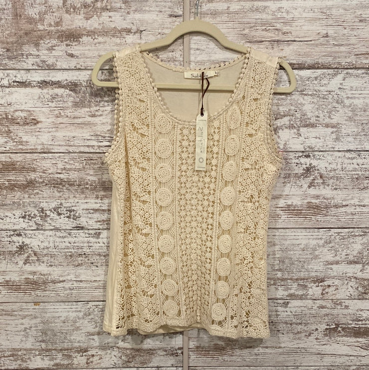 IVORY 100% RAYON TOP - NEW