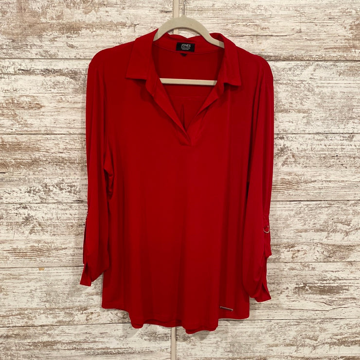 RED LONG SLEEVE TOP
