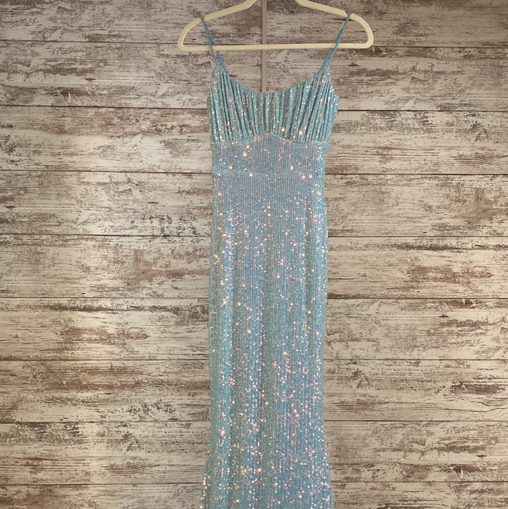 BLUE SPARKLY LONG DRESS (NEW)