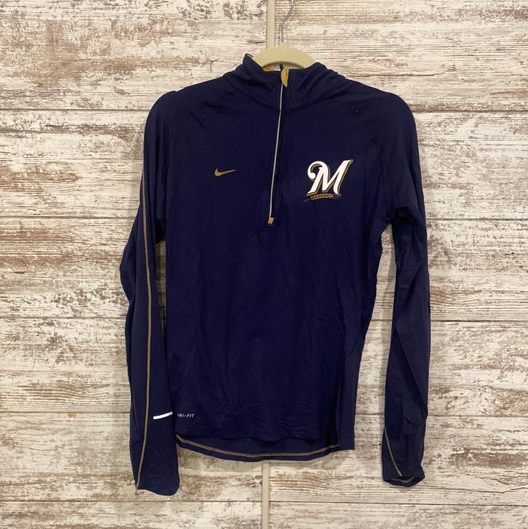 NAVY/GOLD BREWERS QUARTER ZIP