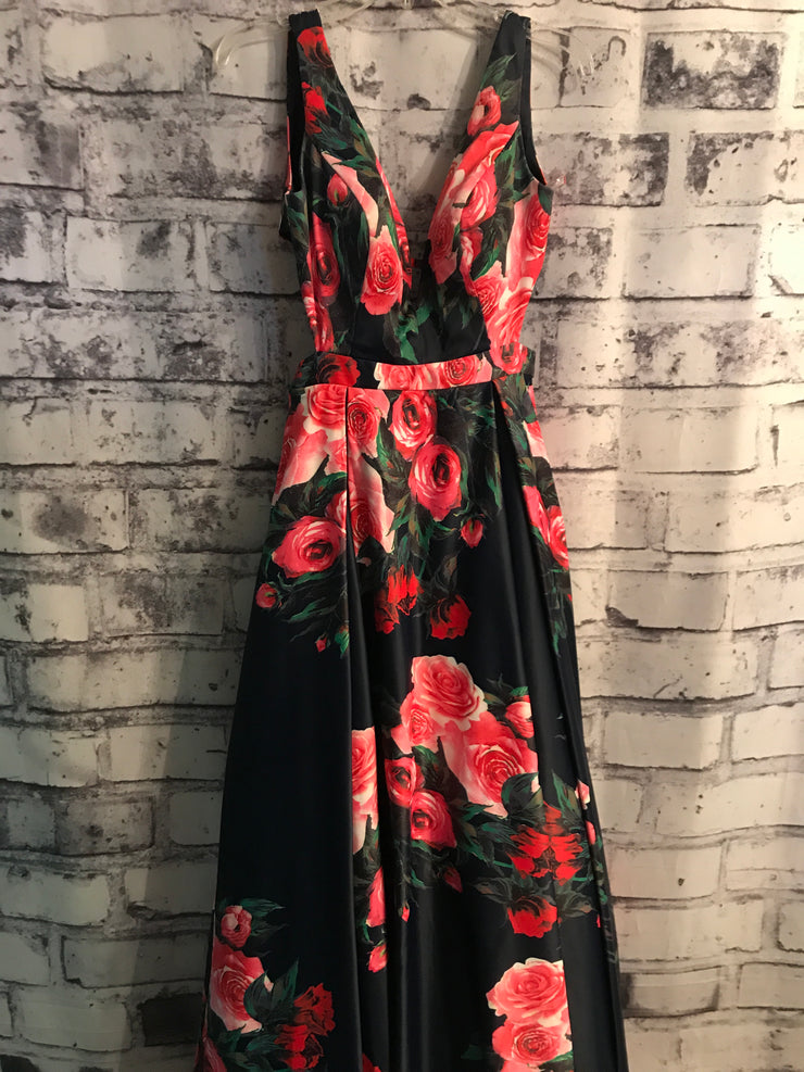 NAVY/FLORAL A LINE PRINCESS