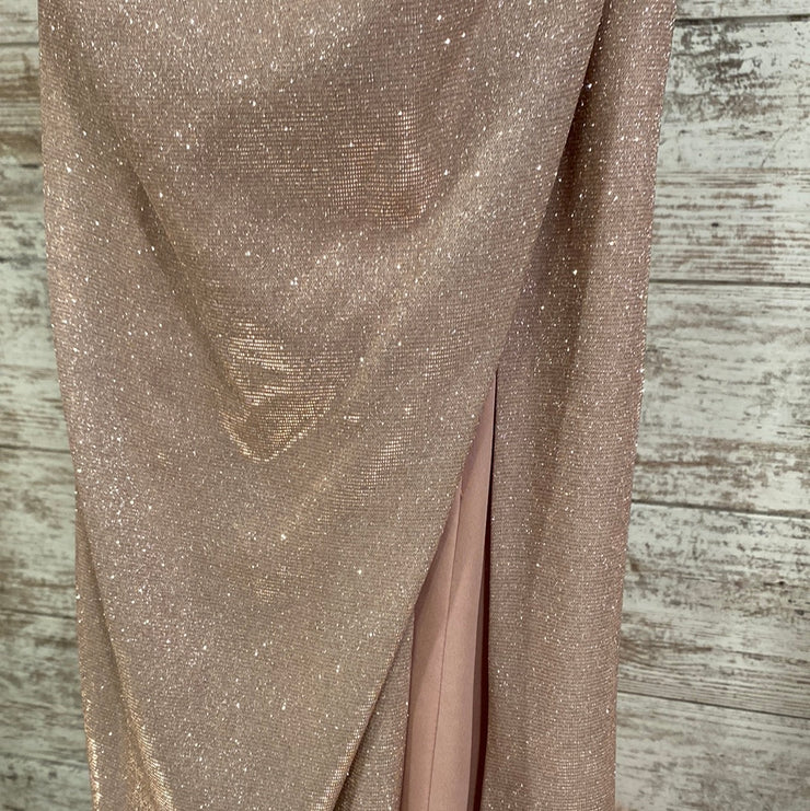 PINK/GOLD LONG EVENING GOWN