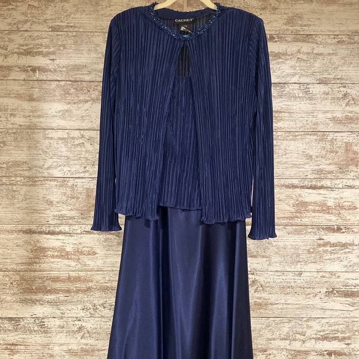 NAVY 2 PC. LONG DRESS SET