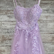 LAVENDER/FLORAL A LINE GOWN