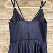 NAVY A LINE GOWN
