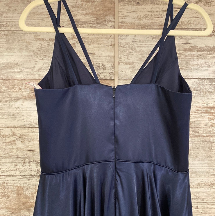 NAVY A LINE GOWN