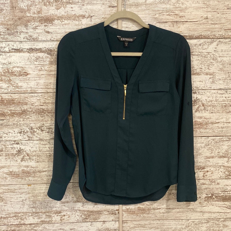 GREEN LONG SLEEVE BLOUSE