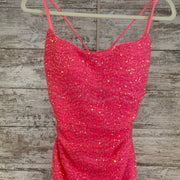 PINK SPARKLY LONG EVENING GOWN