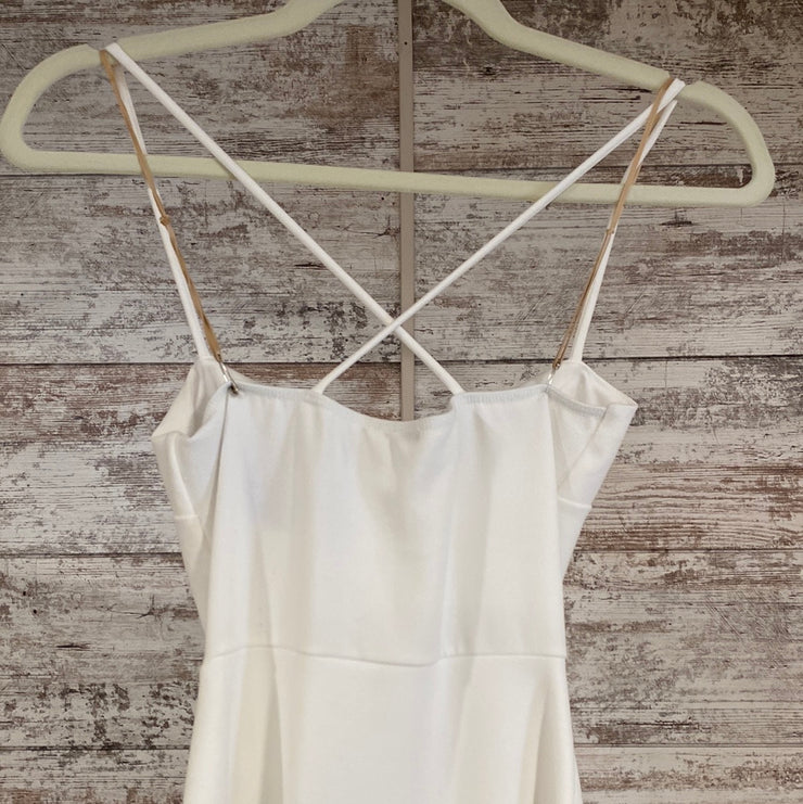 WHITE LONG EVENING GOWN