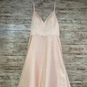 PINK SPARKLY A LINE GOWN