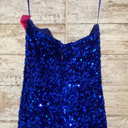 ROYAL BLUE SEQUIN MERMAID GOWN