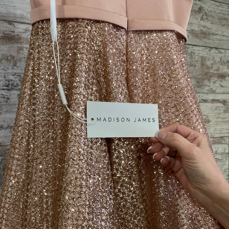 PINK/GOLD A LINE GOWN (NEW)