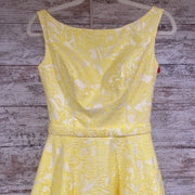 YELLOW/WHITE FLORAL A LINE GOW