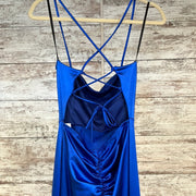 ROYAL BLUE LONG EVENING GOWN