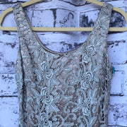 SILVER LACE SHORT DRESS