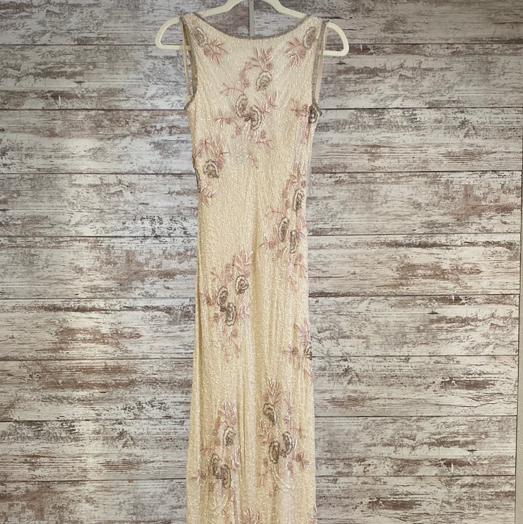 IVORY BEADED LONG DRESS (NEW)