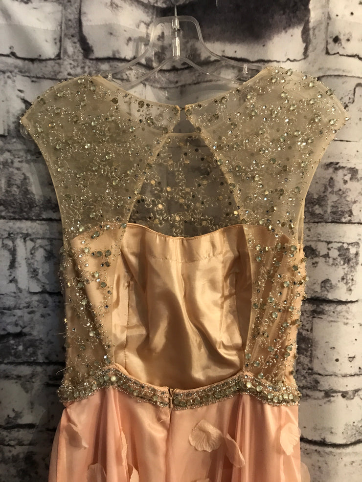PINK/GOLD LONG EVENING GOWN