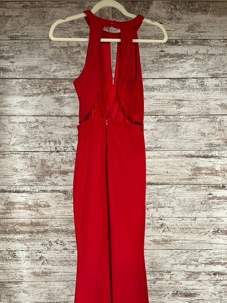 RED LONG EVENING GOWN