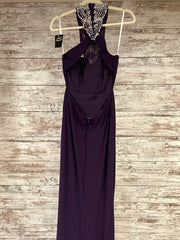 PURPLE LONG EVENING GOWN-NEW