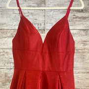 RED SPARKLY A LINE GOWN (NEW)