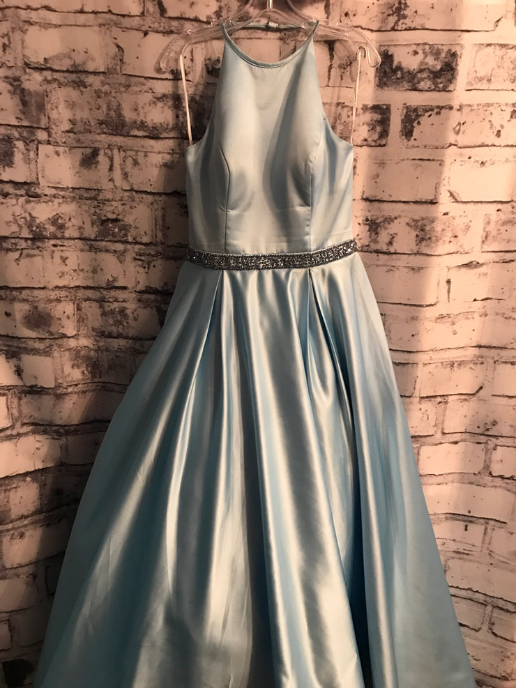 LIGHT BLUE A LINE GOWN