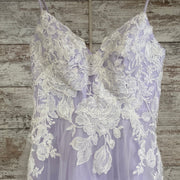 LAVENDER/FLORAL A LINE GOWN