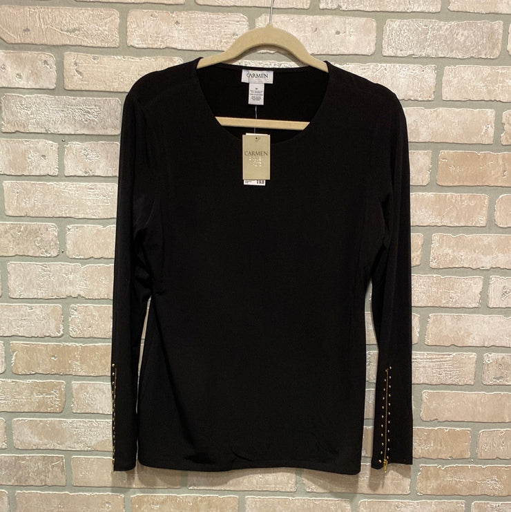 BLACK LONG SLEEVE TOP (NEW)$58