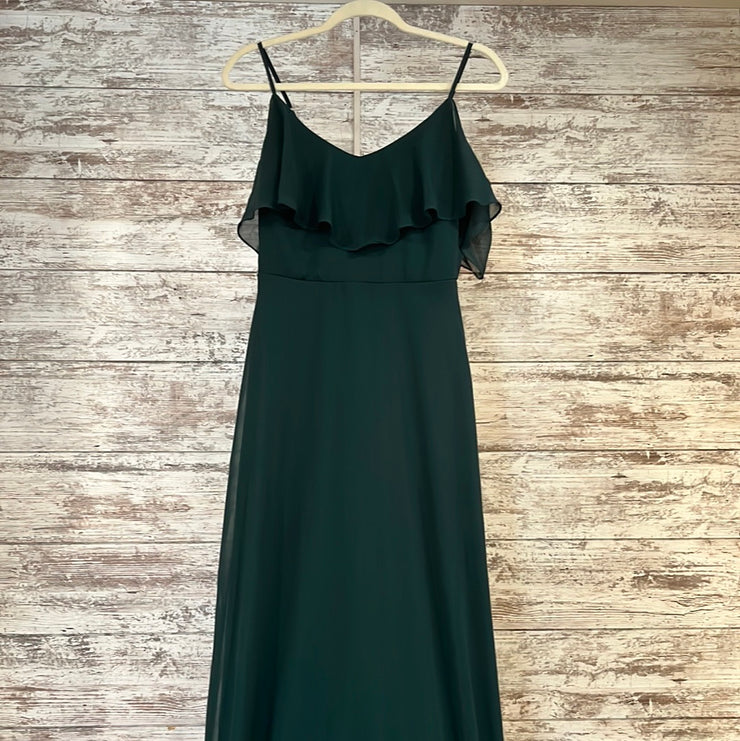 GREEN LONG EVENING GOWN