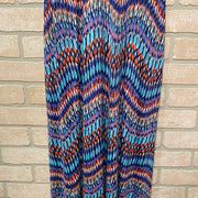 NAVY/COLORFUL MAXI DRESS