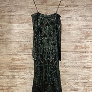 GREEN SEQUIN LONG GOWN (NEW)